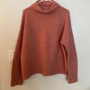 Madewell Women’s pink mock neck oversized sweater